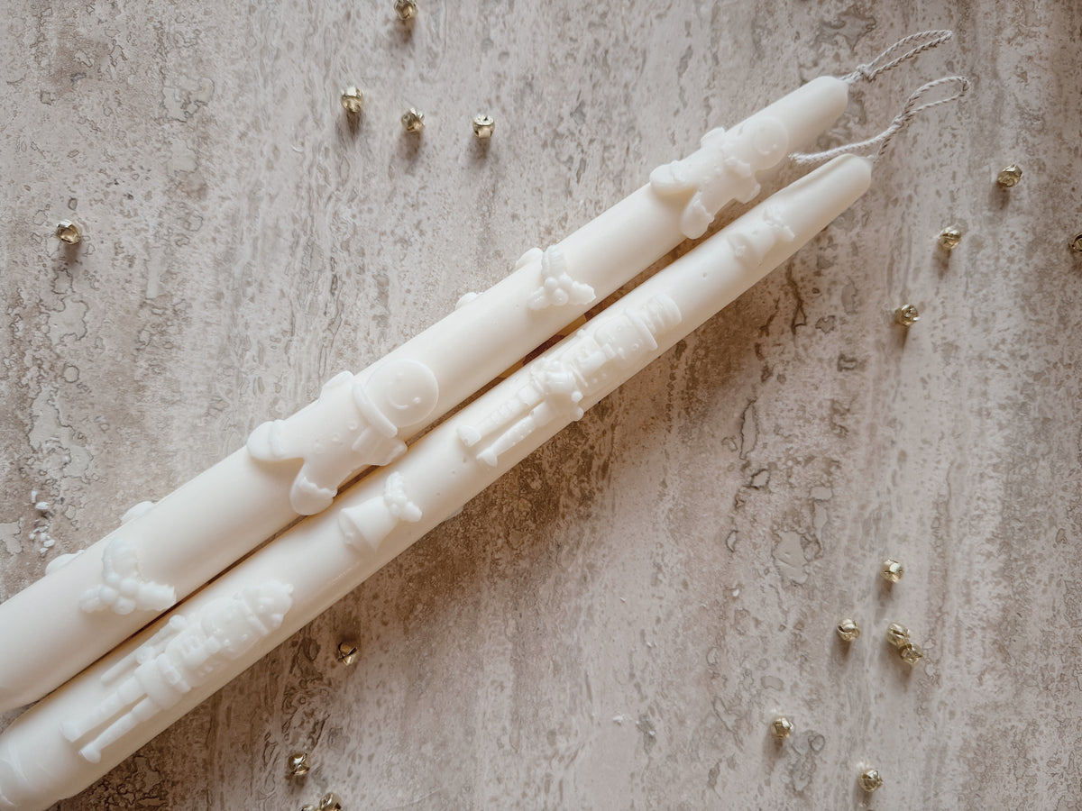 NUTCRACKER & GINGERBREAD MAN TAPER • Sculptural Candle