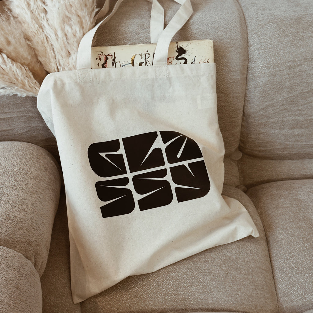 GLASSY CANVAS TOTE BAG